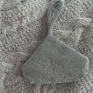 Silver Beaded Clutch